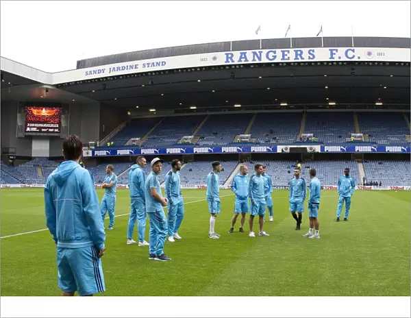 Rangers vs Heart of Midlothian: Electric Atmosphere in Rangers Fan Zone at Ibrox Stadium, Scottish Premiership