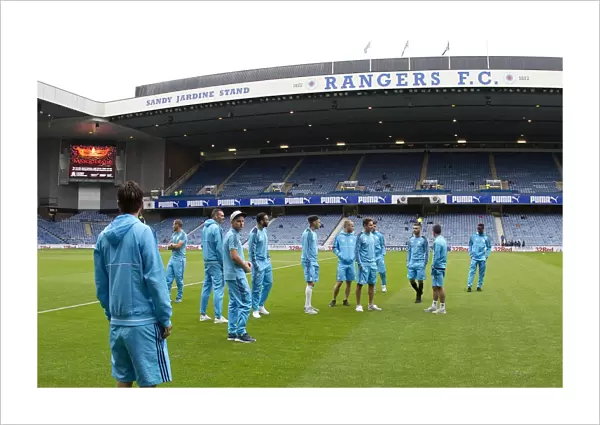 Rangers vs Heart of Midlothian: Electric Atmosphere in Rangers Fan Zone at Ibrox Stadium, Scottish Premiership