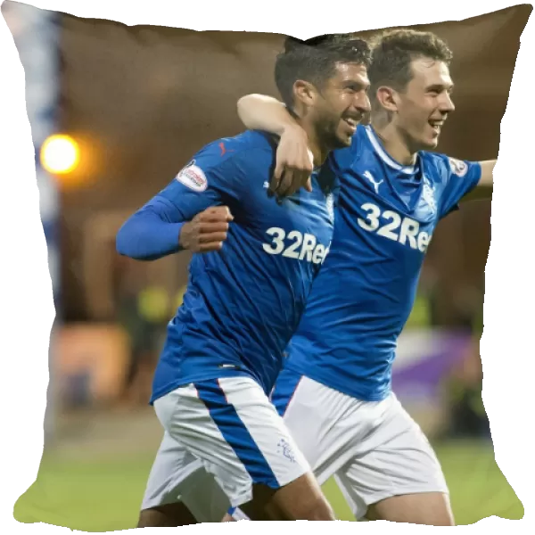 Rangers: Herrera and Jack Celebrate Betfred Cup Goal Against Partick Thistle
