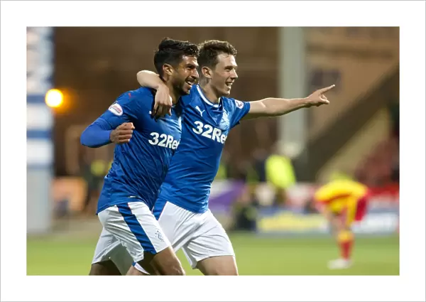 Rangers: Herrera and Jack Celebrate Betfred Cup Goal Against Partick Thistle
