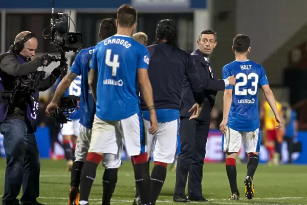 Rangers Football Club: Pedro Caixinha and Team Celebrate Quarter Final Victory Over Partick Thistle in the Betfred Cup