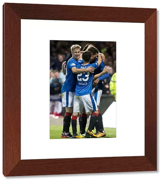 Rangers: McCrorie and Herrera Celebrate Goal in Betfred Cup Quarterfinal vs. Partick Thistle