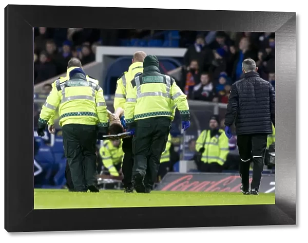 Rangers Ryan Jack Suffers Injury, Carried Off on Stretcher During Rangers vs Motherwell at Ibrox Stadium
