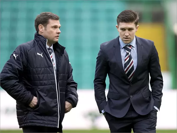 Rangers Murty and Windass: Pre-Match Unity at Celtic Park, Scottish Premiership