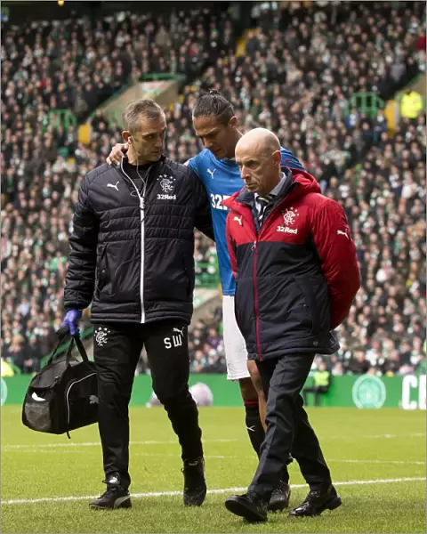 Rangers Bruno Alves Suffers Injury in Intense Celtic Clash, Ladbrokes Premiership, Celtic Park