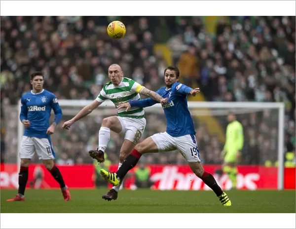 Intense Rivalry: Kranjcar vs Brown in the Celtic vs Rangers Premiership Clash at Celtic Park