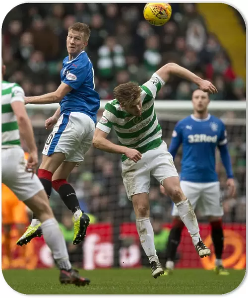 Rangers Ross McCrorie Clears the Path Amidst Intense Celtic-Rangers Rivalry in Ladbrokes Premiership
