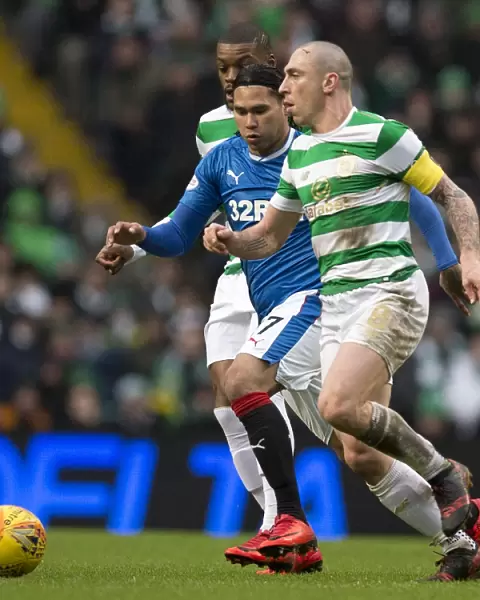 Intense Rivalry: Pena Chases Brown in the Ladbrokes Premiership at Celtic Park