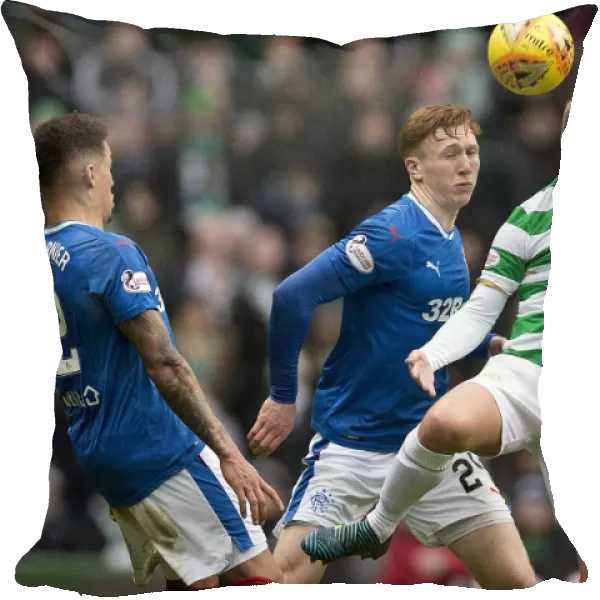 Intense Rivalry: David Bates vs Leigh Griffiths - A Pivotal Moment in the Rangers vs Celtic Ladbrokes Premiership Clash at Celtic Park
