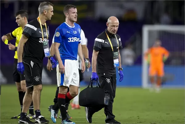 Rangers Andy Halliday Receives Medical Attention During Clube Atletico Mineiro vs Rangers at the Florida Cup
