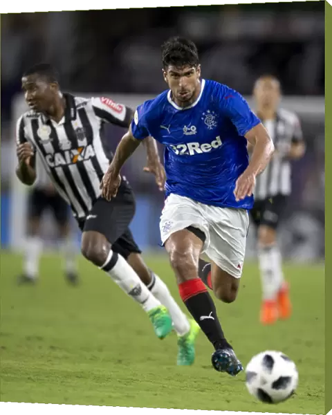 Rangers Football Club's Eduardo Herrera Scores the Winning Goal against Clube Atletico Mineiro in the Florida Cup Showdown (2023) - Scottish Cup Champions