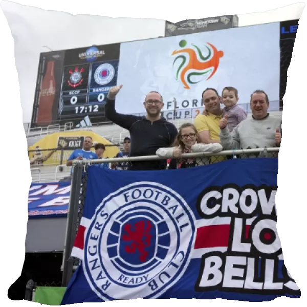 Triumphant Rangers Fans Celebrate Victory over Corinthians in the Florida Cup: Scottish Cup Champions 2003