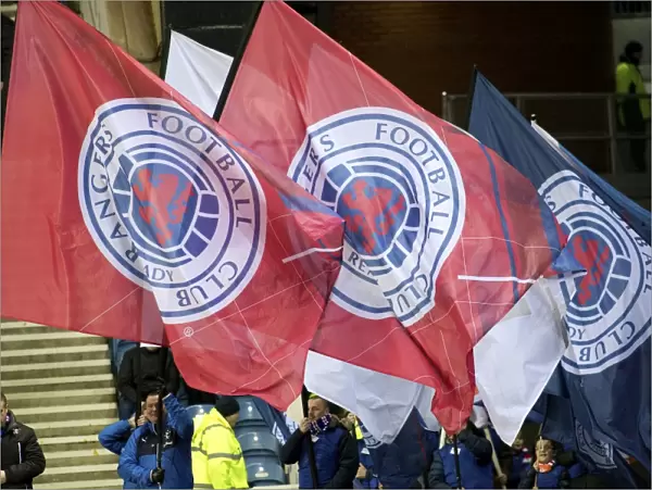 Rangers Football Club: Flag Bearers Celebrate Scottish Cup Victory at Ibrox Stadium