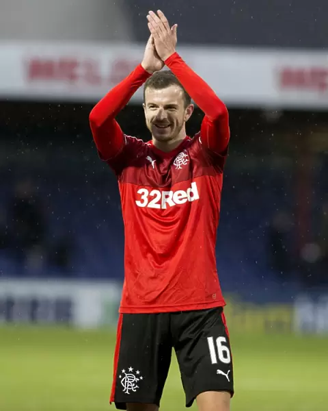 Rangers Andy Halliday Celebrates Premiership Victory at Ross County: Salute to the Fans