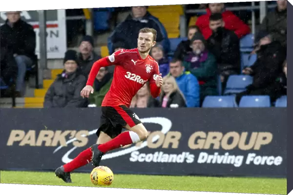 Rangers Andy Halliday in Action Against Ross County at Global Energy Stadium - Ladbrokes Premiership