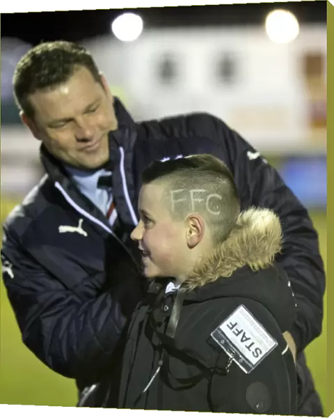 Rangers Manager Graeme Murty Examines Unique Fan Haircut at Scottish Cup Match vs Fraserburgh