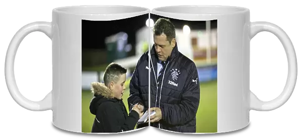 Rangers Manager Graeme Murty Admires Unique Fan's Haircut at Fraserburgh's Bellslea Park During Scottish Cup Match
