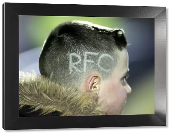 Young Rangers Fan with Iconic Haircut at Fraserburgh's Bellslea Park during Scottish Cup Triumph (2003)
