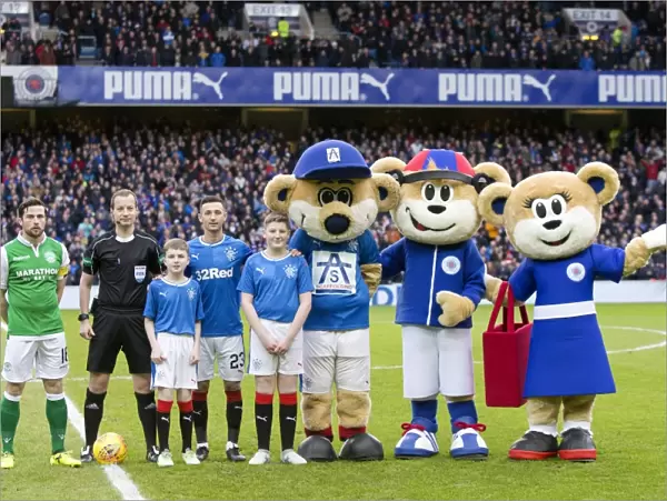 Rangers vs Hibernian: Jason Holt and Mascots Celebrate Scottish Cup Victory at Ibrox Stadium
