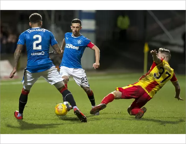 Rangers Jason Holt Dodges Martin Woods Challenge: Thrilling Moment from the Ladbrokes Premiership Clash at Firhill Stadium