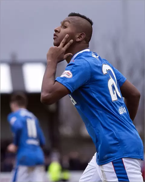 Rangers Alfredo Morelos: Scottish Cup Glory - Celebrating Fifth Round Goal at Ayr United's Somerset Park (2023)