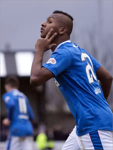 Rangers Alfredo Morelos: Scottish Cup Glory - Celebrating Fifth Round Goal at Ayr United's Somerset Park (2023)