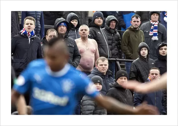 Unyielding Rangers Fan: Braving the Freezing Cold at Ayr United's Somerset Park