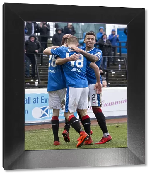 Rangers Triumph: Murphy, Tavernier, and Docherty's Euphoric Moment after Fifth Round Scottish Cup Goal at Ayr United's Somerset Park