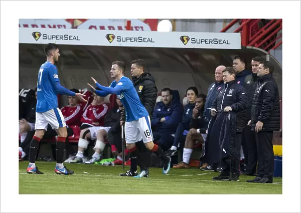 Rangers: Halliday Replaces Goss during Ladbrokes Premiership Match vs Hamilton Academical at The SuperSeal Stadium