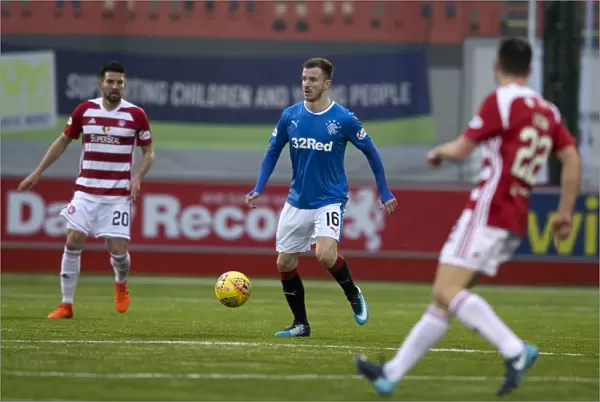 Rangers Andy Halliday in Action Against Hamilton Academical at The SuperSeal Stadium - Ladbrokes Premiership