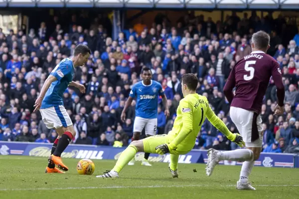 Thrilling Goal: Jamie Murphy Scores for Rangers Against Heart of Midlothian in the Ladbrokes Premiership