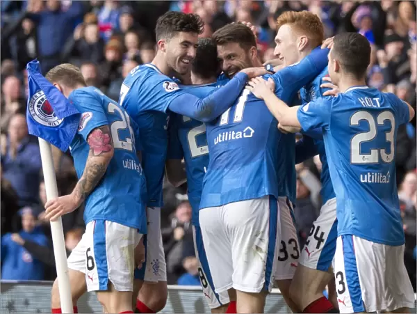 Russell Martin's Thrilling Goal Celebration: Rangers Victory at Ibrox (Scottish Premiership vs Heart of Midlothian)