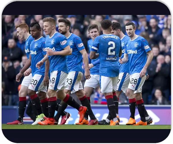 Rangers Football Club: Jamie Murphy's Euphoric Goal Celebration vs Hearts in the Scottish Premiership at Ibrox