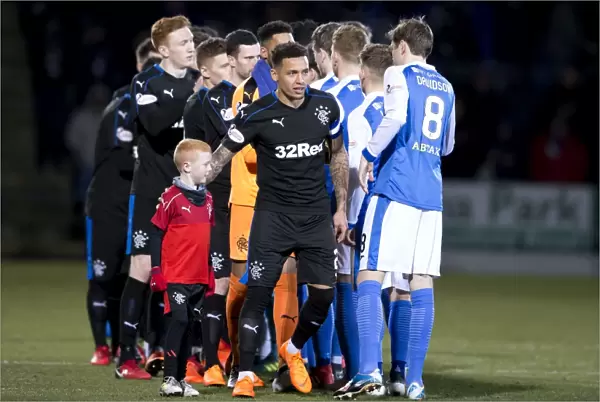 Rangers Captain Tavernier Shares a Moment with St Johnstone Players at McDiarmid Park