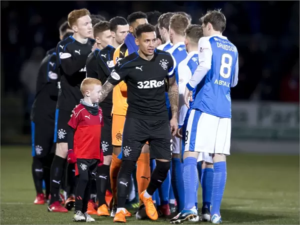 Rangers Captain Tavernier Shares a Moment with St Johnstone Players at McDiarmid Park
