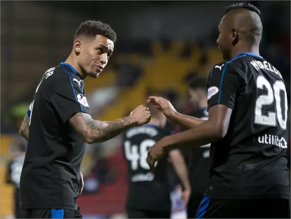 Rangers: Morelos and Tavernier Celebrate Goal in Thrilling Premiership Victory
