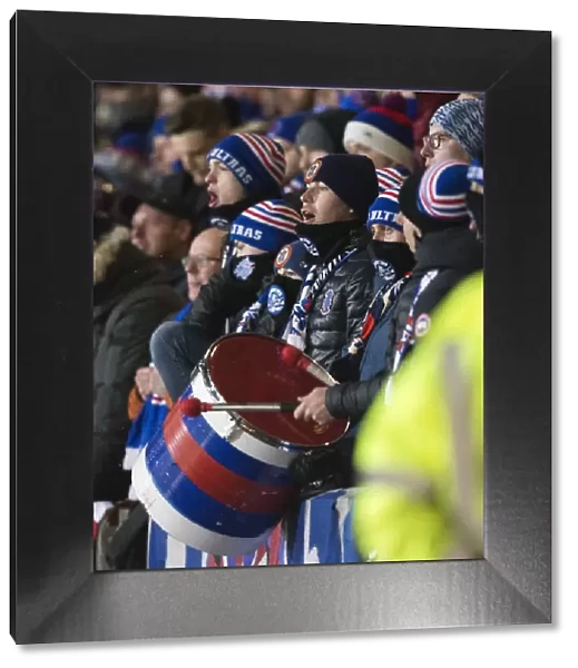 Rangers Fans Celebrate McDiarmid Park Victory: Scottish Cup Triumph (Ladbrokes Premiership, 2003)