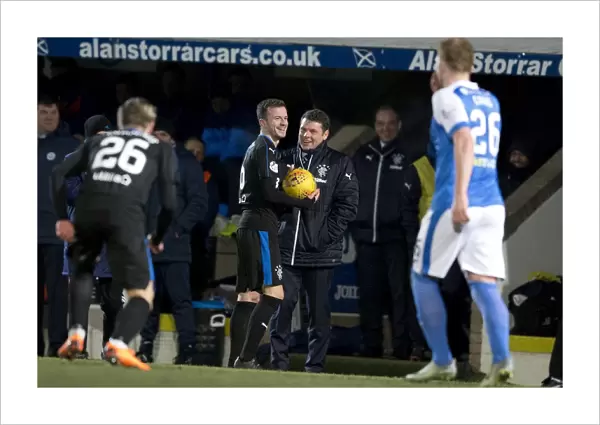 Murty's Laugh: Rangers Manager Graeme Murty Shares a Joke with Andy Halliday at McDiarmid Park