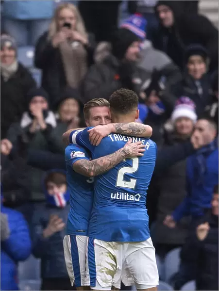 Rangers: Cummings and Tavernier Celebrate Goal in Thrilling Scottish Cup Quarterfinal at Ibrox