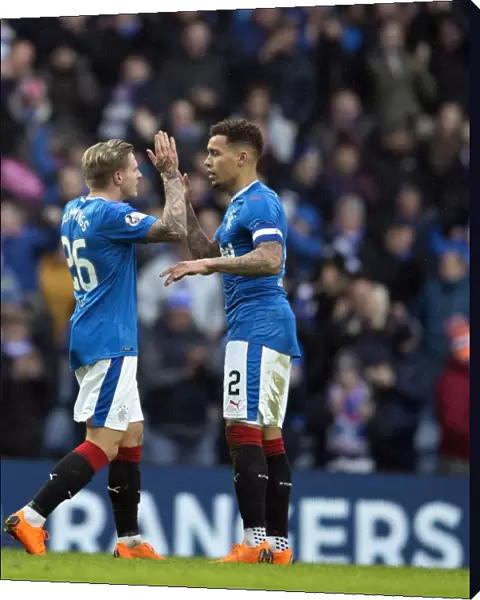 Rangers Double Delight: Cummings and Tavernier Celebrate Scottish Cup Quarterfinal Victory at Ibrox