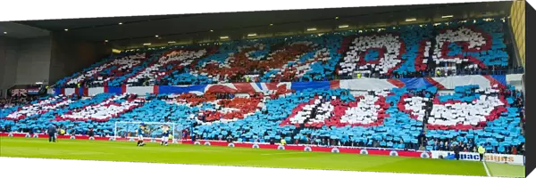 Passionate Showdown: Rangers vs Celtic - A Sea of Fan Colors at Ibrox Stadium, Scottish Premiership