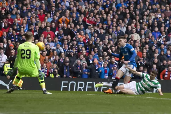 Thrilling Goal: Josh Windass Scores for Rangers against Celtic at Ibrox Stadium