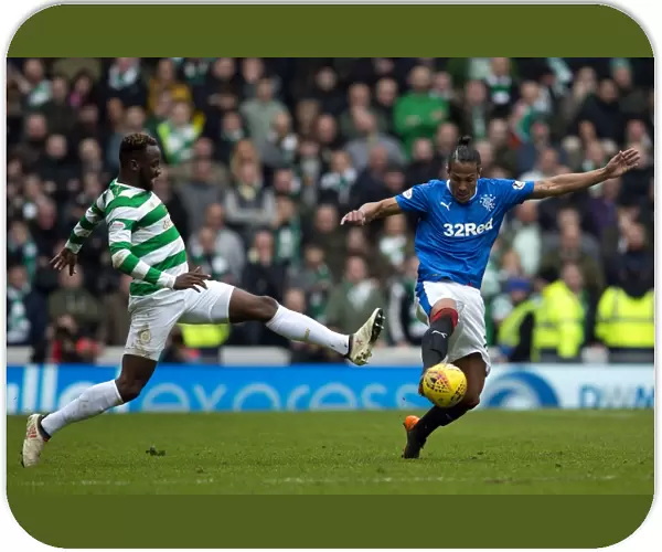 Bruno Alves Saves the Day: Clearing Moussa Dembele's Threat at Ibrox Stadium during Rangers vs Celtic