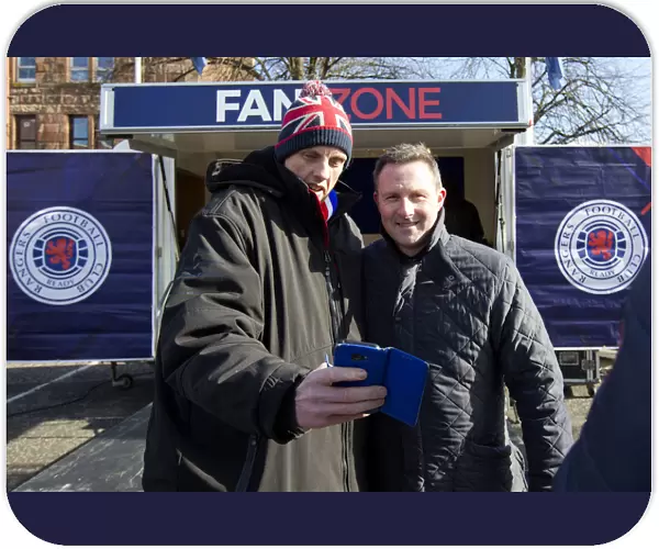 Former Rangers Star Gary McSwegan Revisits Ibrox: Pre-Match Fan Zone Reunion