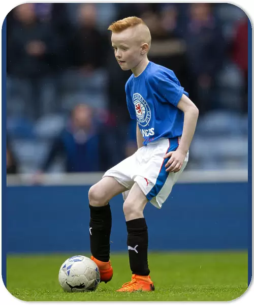 Rangers Soccer School Kids Delight Ibrox Fans with Halftime Entertainment