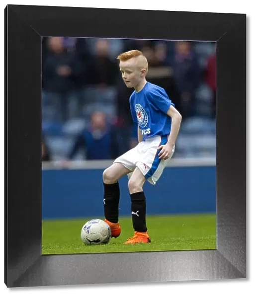 Rangers Soccer School Kids Delight Ibrox Fans with Halftime Entertainment