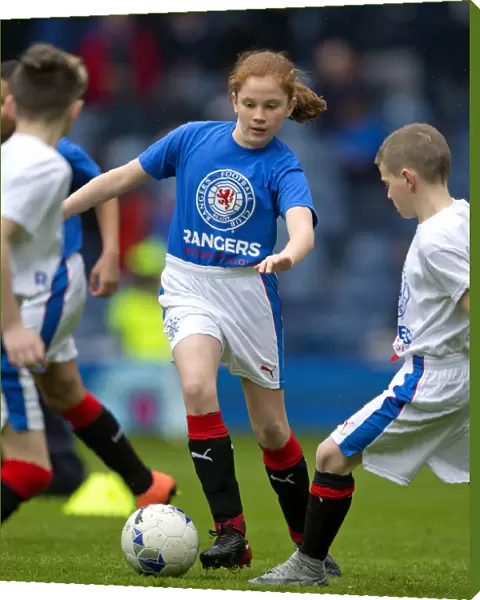 Rangers Soccer School: Halftime Entertainment - Excited Kids Thrill Ibrox Crowd