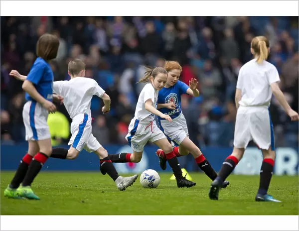 Rangers Soccer School Kids Delight Ibrox Crowd with Halftime Entertainment
