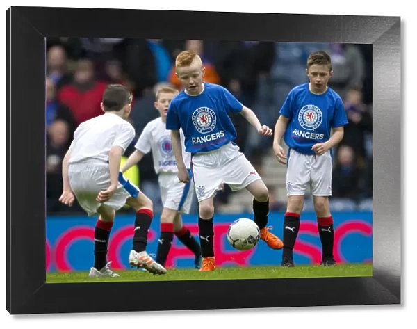 Rangers Soccer School Kids Delight Fans with Half-Time Entertainment at Ibrox Stadium