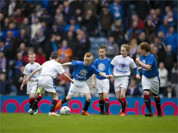 Rangers Soccer School Kids Thrill Ibrox Crowd with Halftime Entertainment